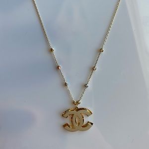 18K Real Gold Saudi Necklace 18-19”